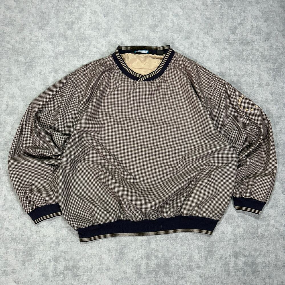 Vintage Tri-Mountain Sunland Golf Pullover Windshirt Jacket Mens Large